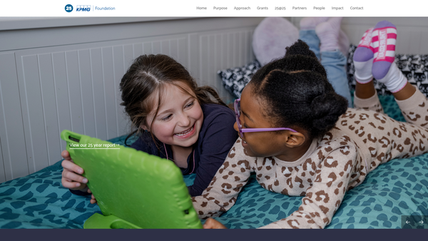 Screenshot of the The Kpmg Foundation website