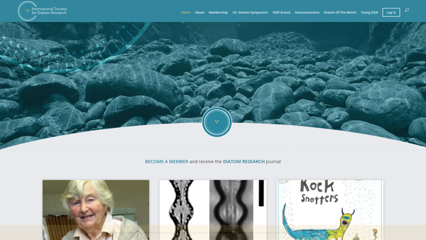 Screenshot of the The International Society For Diatom Research website