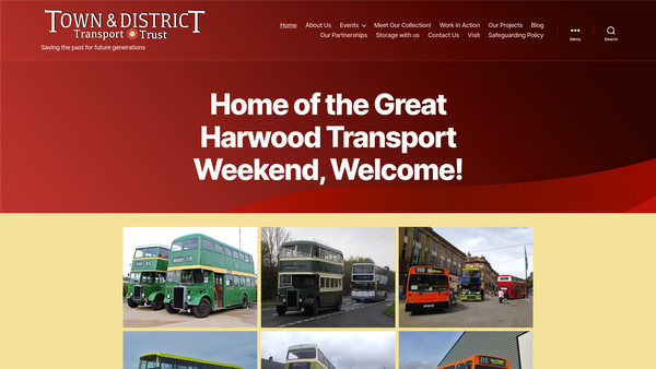 Screenshot of the Town And District Transport Trust website