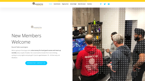 Screenshot of the Leamington Round Table Number 164 website