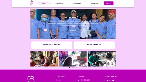Screenshot of the The Himalayan Health Initiative website