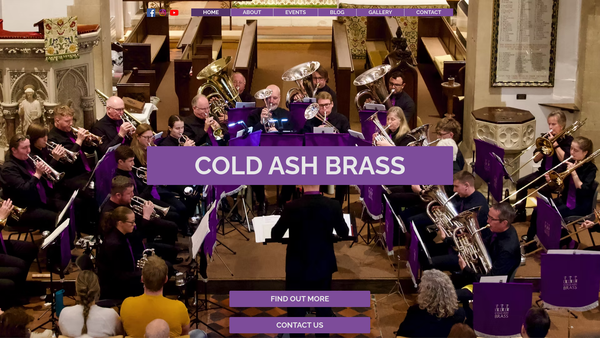Screenshot of the Cold Ash Brass website