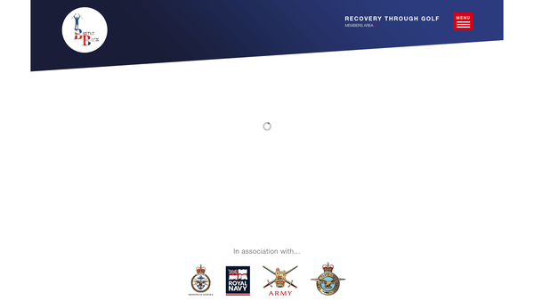 Screenshot of the Battle Back Golf website