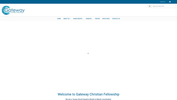 Screenshot of the Gateway Christian Fellowship-Burgh website