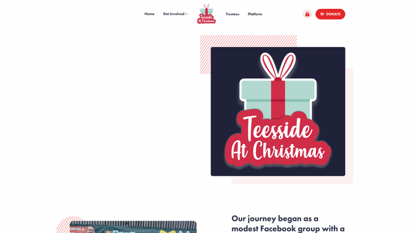 Screenshot of the Teesside At Christmas website