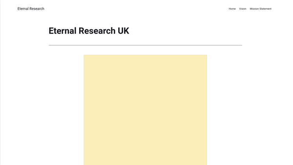 Screenshot of the Eternal Research UK website