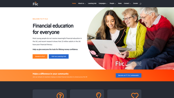 Screenshot of the Ft Financial Literacy And Inclusion Campaign website