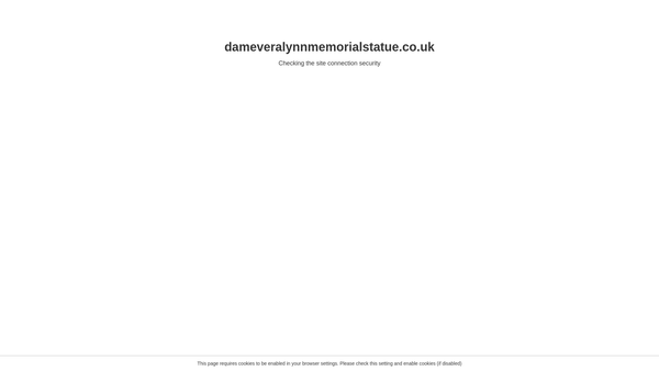 Screenshot of the Dame Vera Lynn Memorial Statue website