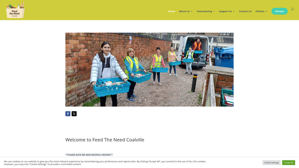 Screenshot of the Feed The Need Coalville website