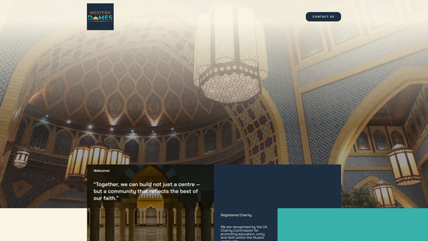 Screenshot of the Western Domes website
