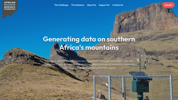 Screenshot of the African Mountain Research Foundation website
