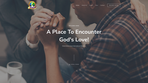 Screenshot of the Christ Divine Grace International Ministries website