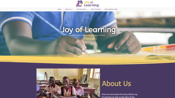 Screenshot of the Joy Of Learning website