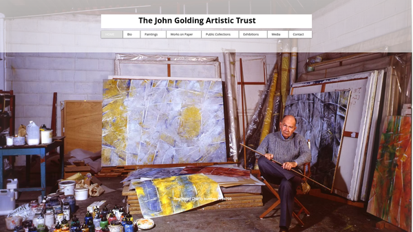 Screenshot of the The John Golding Artistic Trust website