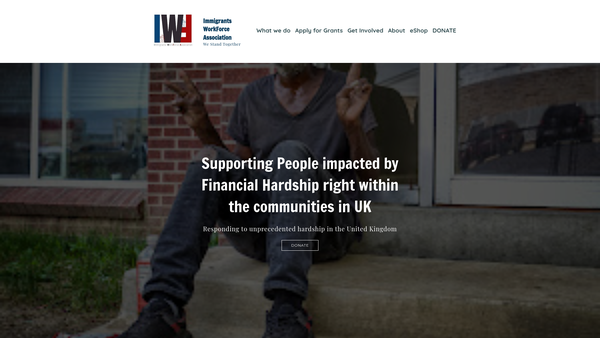 Screenshot of the Immigrants Workforce Association website
