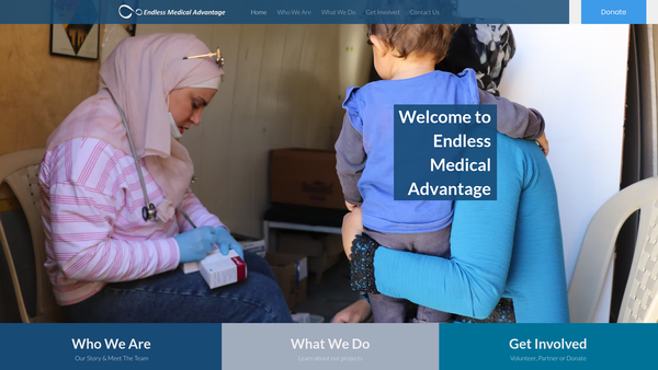 Screenshot of the Endless Medical Advantage website