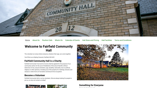 Screenshot of the Fairfield Community Trust website