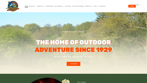 Screenshot of the Friends Of Downe Activity Centre website