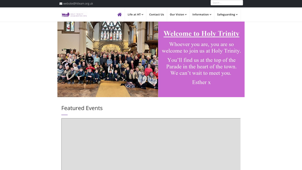 Screenshot of the The Parochial Church Council Of The Ecclesiastical Parish Of Holy Trinity Leamington Spa website