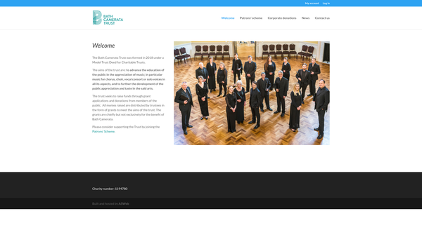 Screenshot of the The Bath Camerata Trust website