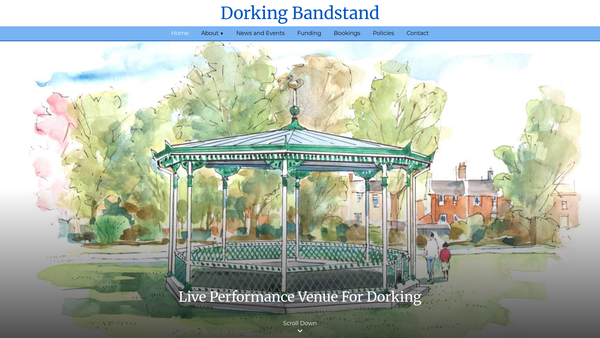 Screenshot of the Pandemic Community Bandstand website