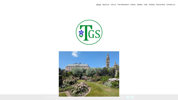 Screenshot of the Tatton Garden Society website