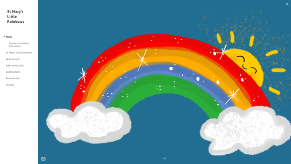 Screenshot of the St Mary's Little Rainbows website