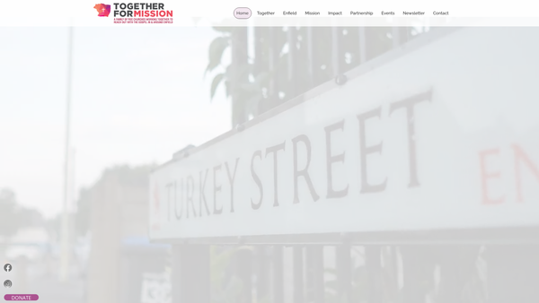 Screenshot of the Together For Mission website