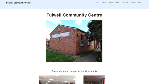 Screenshot of the Fulwell Community Association website