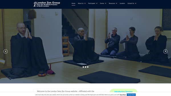 Screenshot of the London Zen Group - Lzg website