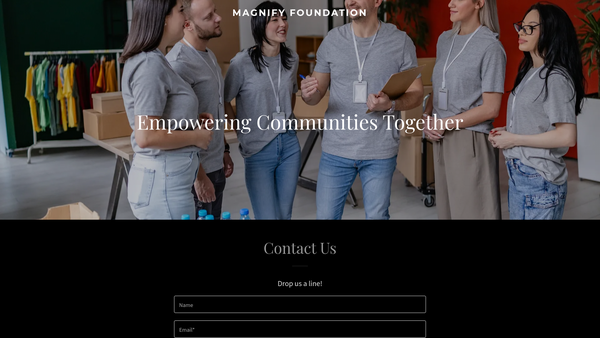 Screenshot of the Magnify Foundation website