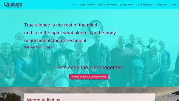 Screenshot of the Thaxted Area Quaker Meeting Of The Religious Society Of Friends (Quakers) In Britain website