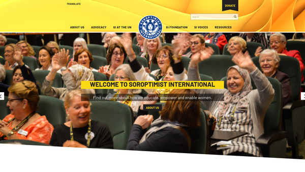 Screenshot of the Soroptimist International Foundation website
