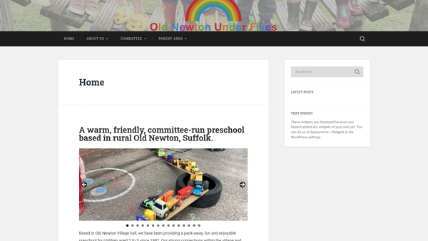 Screenshot of the Old Newton Under Fives CIO website