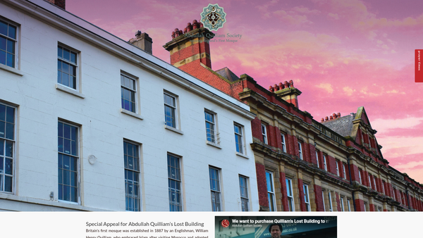 Screenshot of the Abdullah Quilliam Society website