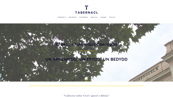Screenshot of the Tabernacl, Eglwys Y Bedyddwyr website