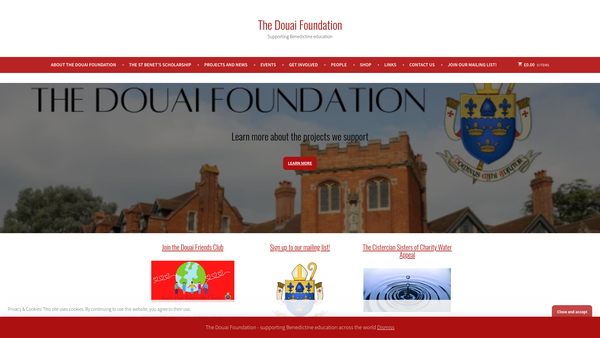 Screenshot of the The Douai Foundation website