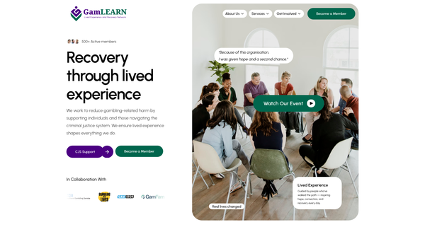Screenshot of the Gamlearn website