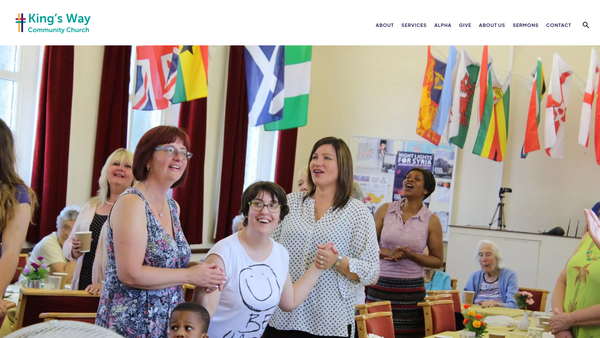 Screenshot of the King's Way Community Church website