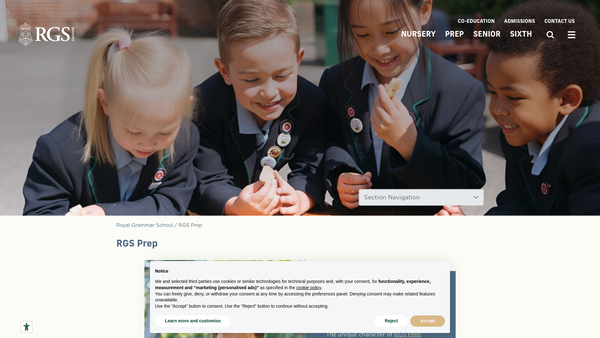 Screenshot of the Lanesborough Parents' Association website