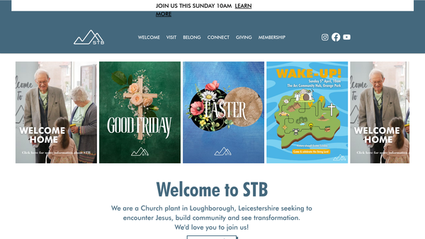 Screenshot of the St Barnabas Grange Park, Loughborough website