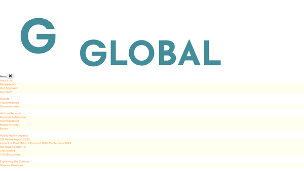 Screenshot of the Collateral Global website