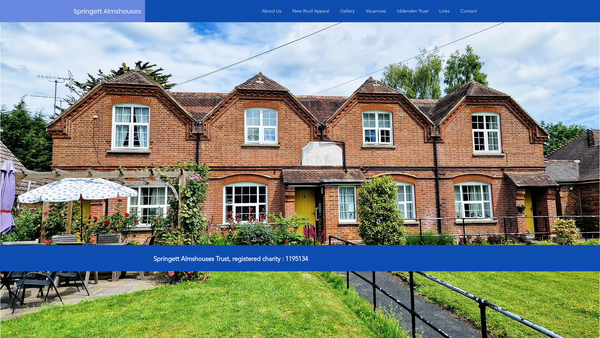 Screenshot of the The Springett Almshouses Trust website