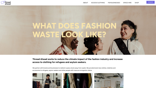 Screenshot of the Thread Ahead website