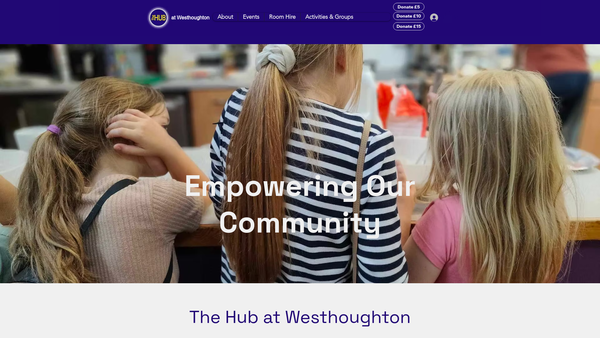 Screenshot of the The Hub At Westhoughton website
