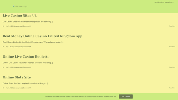 Screenshot of the The Martin Mclaren Foundation website