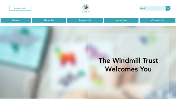 Screenshot of the The Windmill Trust website