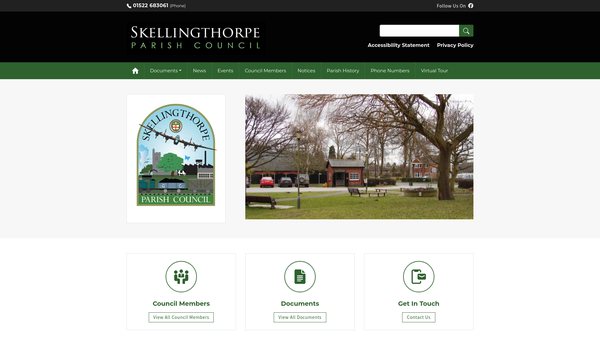 Screenshot of the Skellingthorpe Community Centre CIO website