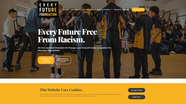 Screenshot of the Every Future Foundation website