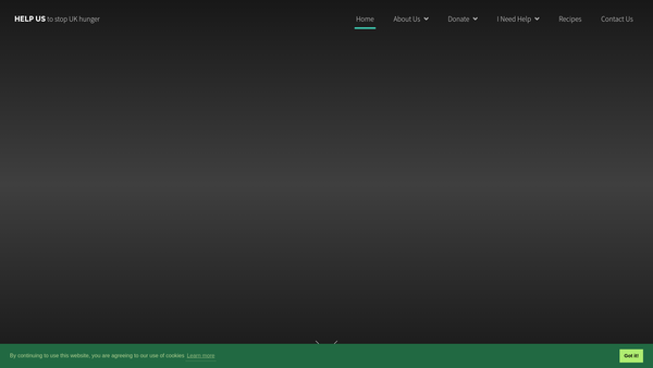 Screenshot of the Ivybridge & District Foodbank website